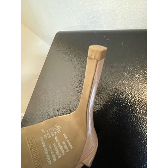BRASH Ivory Tan Ankle Strap Stiletto Heels Size 12W - Picture 9 of 10